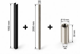 Kit tije superioare usi foarte inalte ANTIPANIC